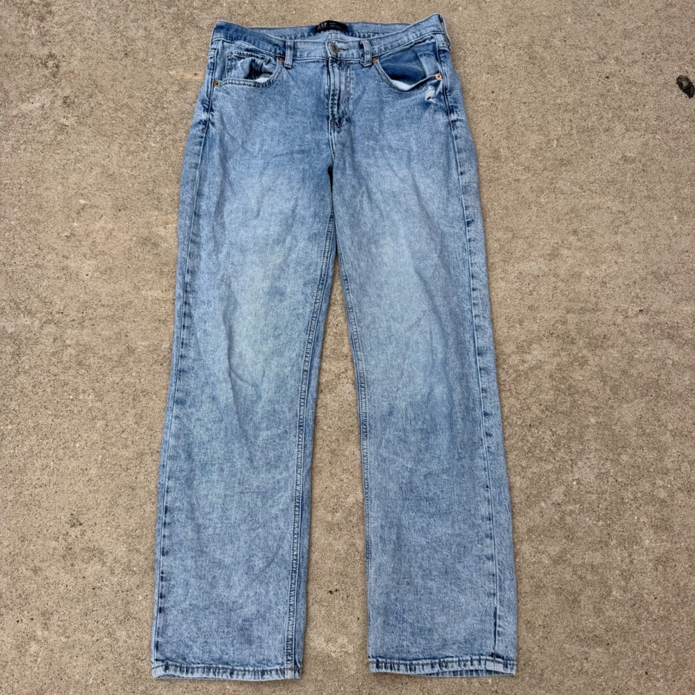 Gap 90s Loose Jeans Womens 6/28R Blue Acid Wash High Rise Baggy Denim Pants